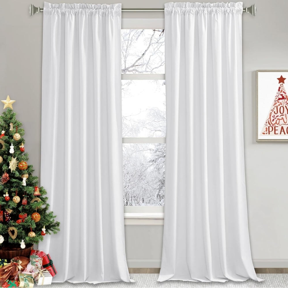 White Velvet Curtains